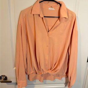 Entro Coral Button-Down Women's Shirt